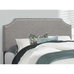 Full Linen Bed with Headboard (54") - Monarch