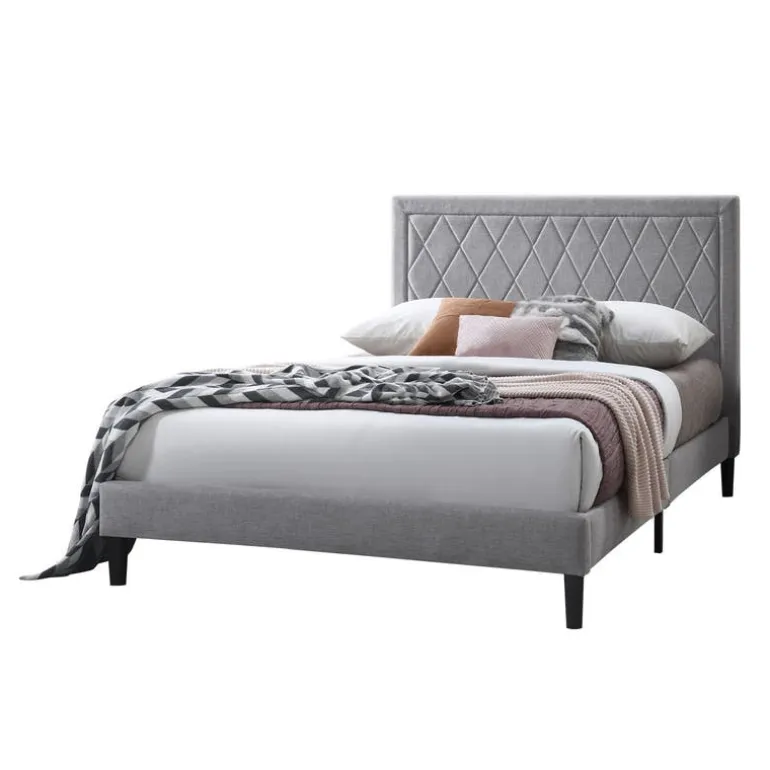 Full Linen Bed with Headboard (54")