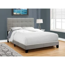 Full Linen Bed with Headboard (54