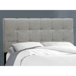 Full Linen Bed with Headboard (54