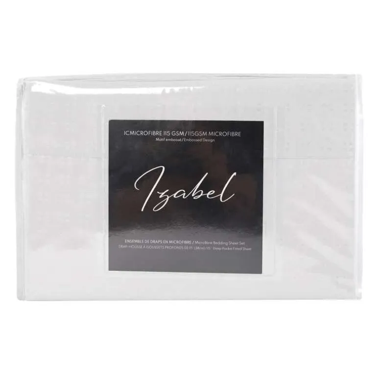 Full Microfibre Bed Sheet Set - White