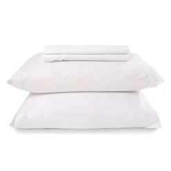 Full Microfibre Bed Sheet Set - White