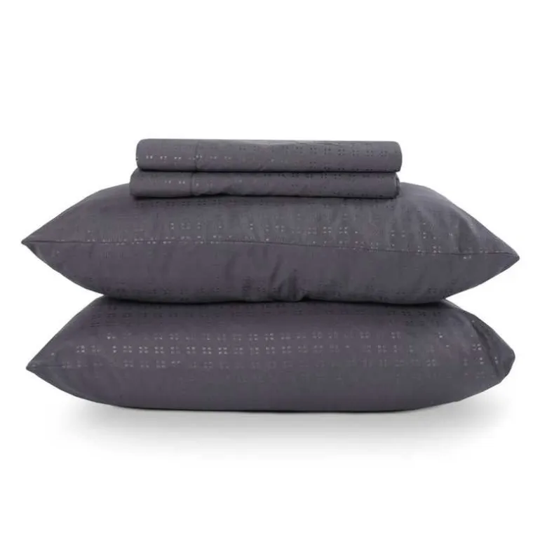 Full Microfibre Bed Sheet Set - Charcoal Grey