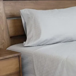 Full Microfibre Bed Sheet Set - Cement Grey