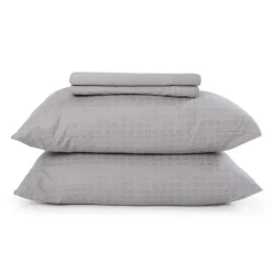 Full Microfibre Bed Sheet Set - Cement Grey