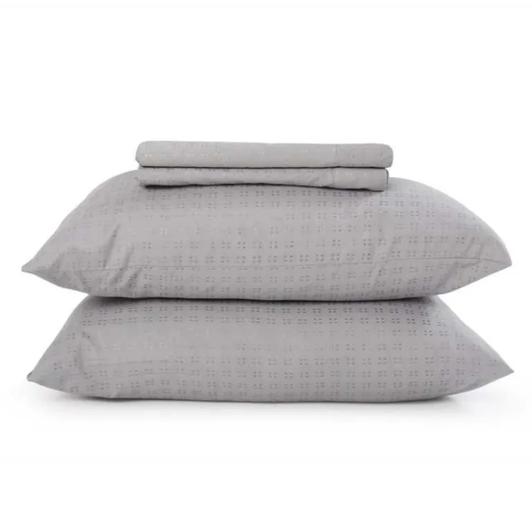 Full Microfibre Bed Sheet Set - Cement Grey
