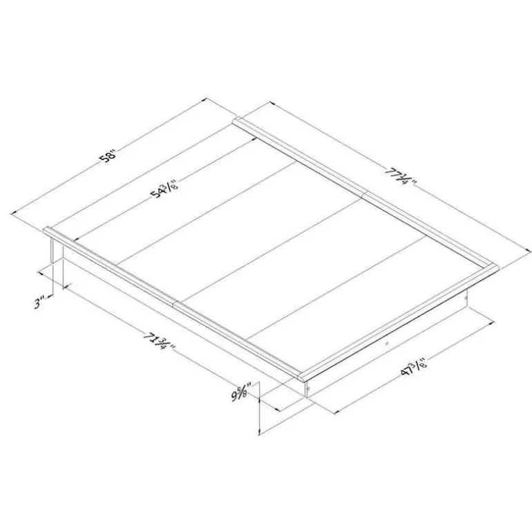 Full Platform Bed (54'') - South Shore