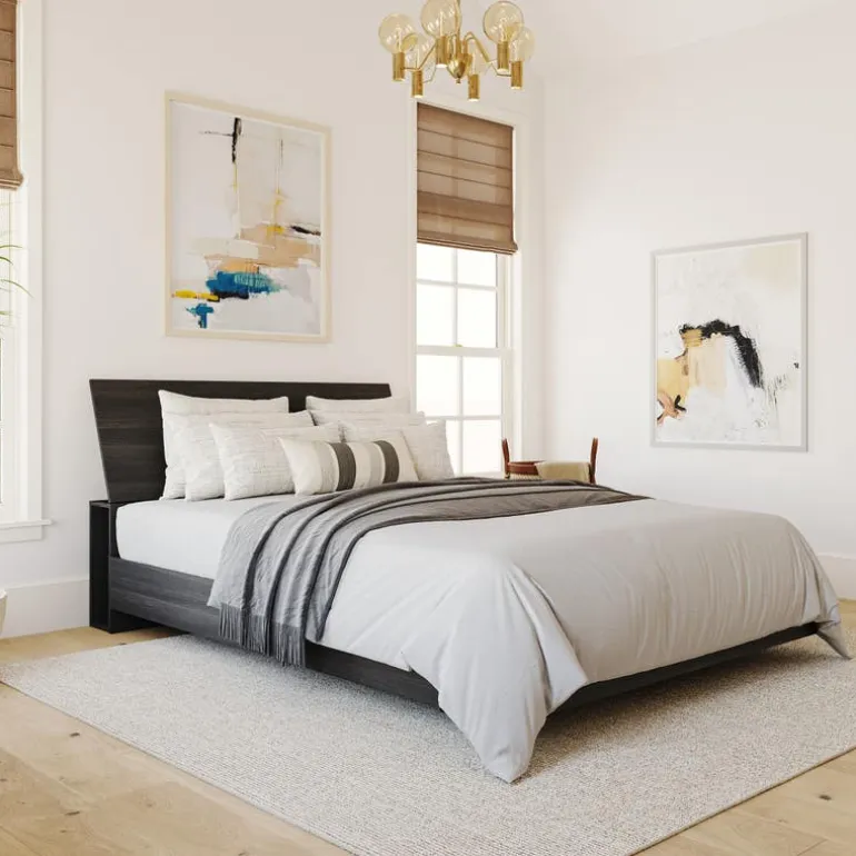 Full Platform Bed and Headboard (54") - Nexera