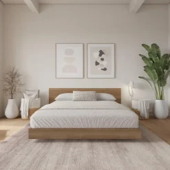 Full Platform Bed with Headboard (54") - Nexera
