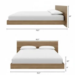 Full Platform Bed with Headboard (54