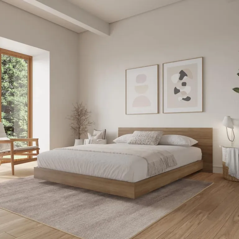 Full Platform Bed with Headboard (54") - Nexera