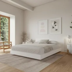 Full Platform Bed with Headboard (54