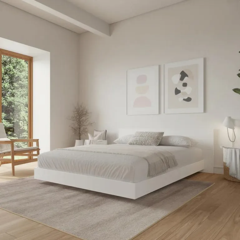 Full Platform Bed with Headboard (54") - Nexera