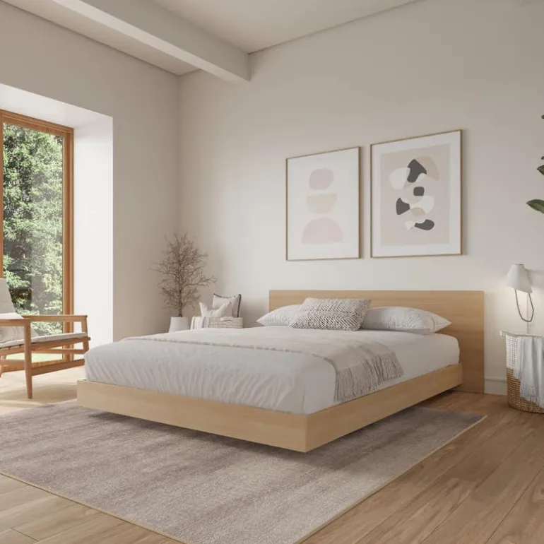 Full Platform Bed with Headboard (54") - Nexera