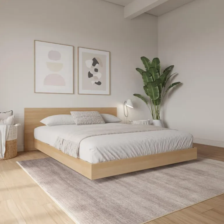 Full Platform Bed with Headboard (54") - Nexera