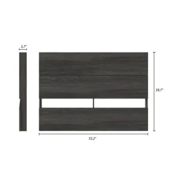 Full Size Panel Headboard, Bark Grey - Nexera