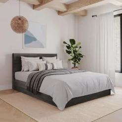 Full Size Panel Headboard, Bark Grey - Nexera