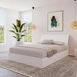 Full Size Panel Headboard, White - Nexera