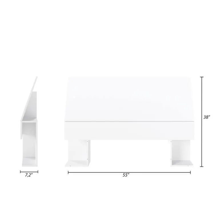 Full Size Panel Headboard, White - Nexera