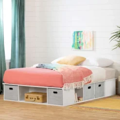 Full Storage Bed with Baskets (54") - South Shore