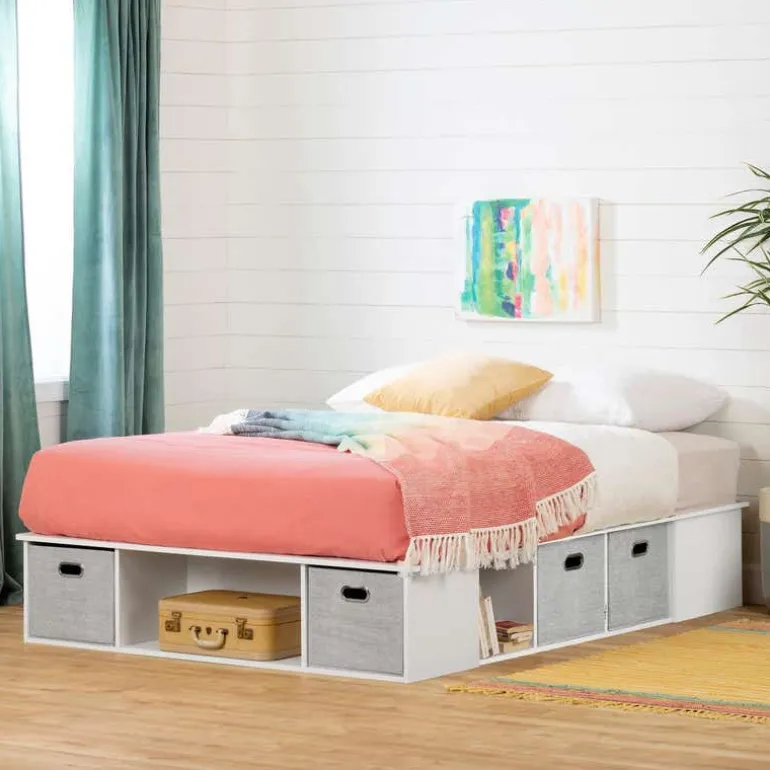 Full Storage Bed with Baskets (54") - South Shore