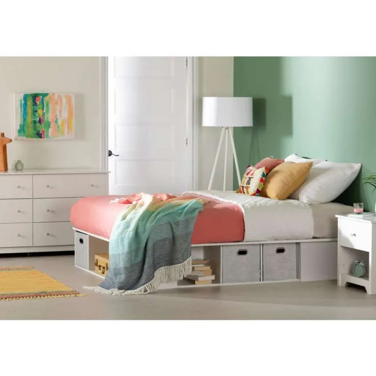 Full Storage Bed with Baskets (54") - South Shore
