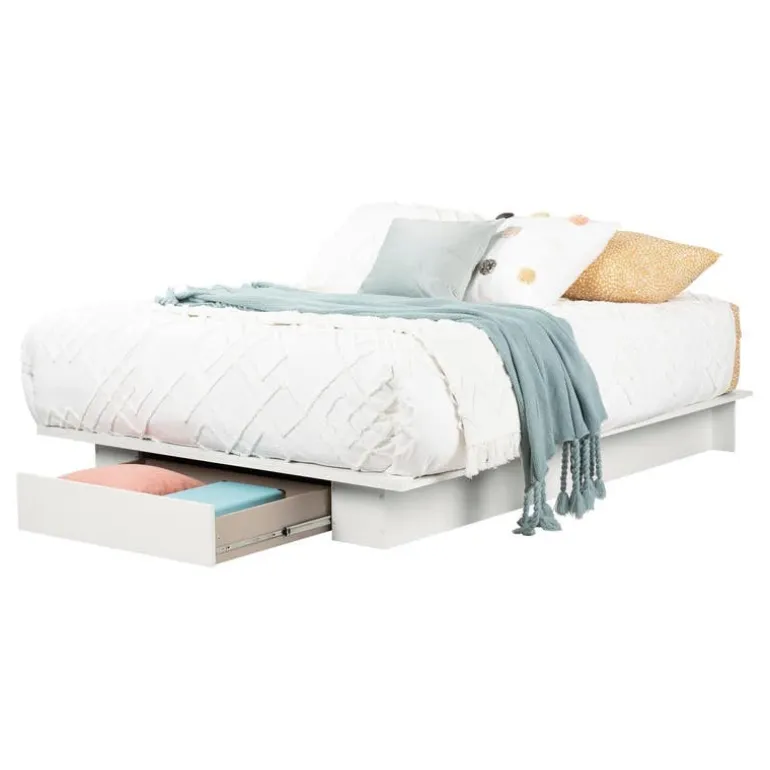 Full/Queen Bed with 1-Drawer Storage (54"/60") - South Shore