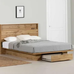 Full/Queen Bed with 1-Drawer Storage and Headboard (54"/60") - South Shore
