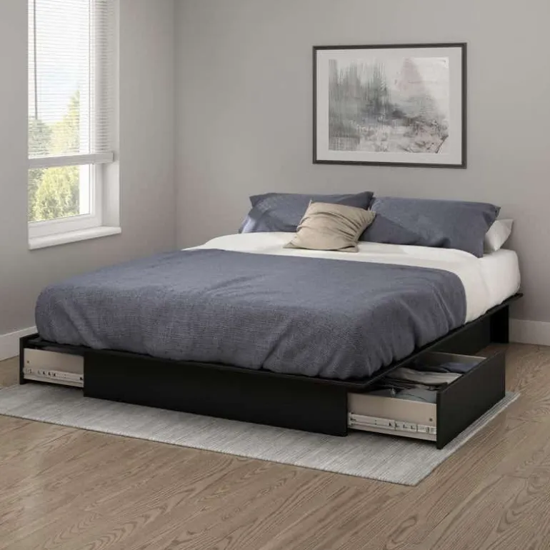 Full/Queen Platform Bed (54"/60'') - South Shore