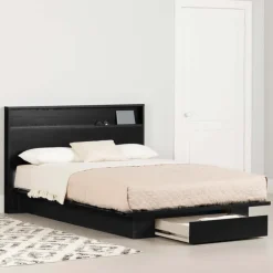 Full/Queen Platform Bed with Headboard (54