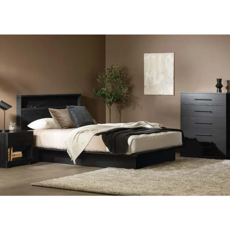 Full/Queen Platform Bed with Headboard (54"/60") - South Shore