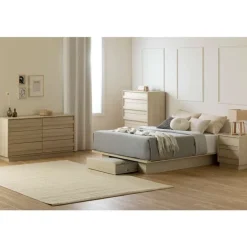 Full/Queen Platform Bed with 1-Drawer Storage (54