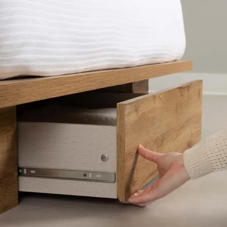 Full/Queen Platform Bed with 1-Drawer Storage (54"/60") - South Shore
