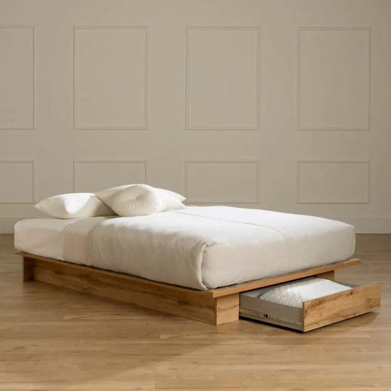 Full/Queen Platform Bed with 1-Drawer Storage (54"/60") - South Shore