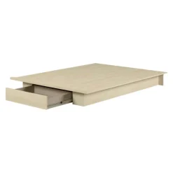 Full/Queen Platform Bed with 1-Drawer Storage (54"/60") - South Shore