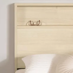 Full/Queen Platform Bed with 1-Drawer Storage and Headboard (54