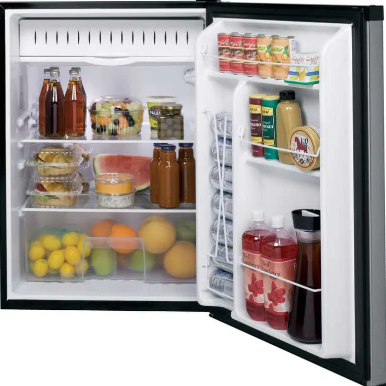 GE 5.6 Cu Ft 24 In Compact Refrigerator Stainless Steel Compact - GCE06GSHSB
