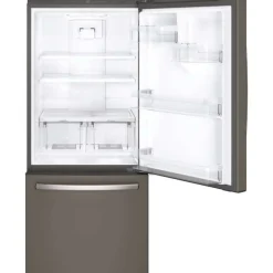 GE 20.9 Cu Ft 30 In Refrigerator Slate Bottom Freezer - GDE21DMKES