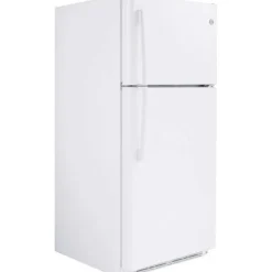 GE 18 Cu Ft 30 In Refrigerator White Top Freezer - GTE18FTLKWW