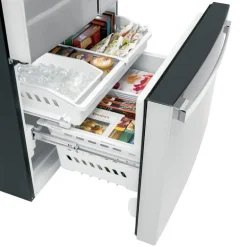 GE 21,9 Cu Ft 36 In Refrigerator Stainless Steel Bottom Freezer, French door - GWE22JYMFS