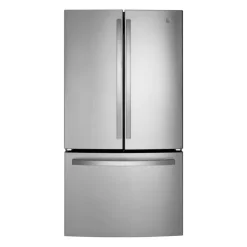 GE 21,9 Cu Ft 36 In Refrigerator Stainless Steel Bottom Freezer, French door - GWE22JYMFS