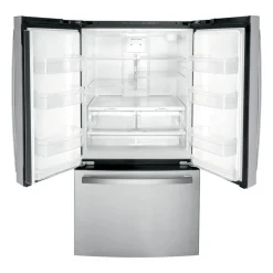 GE 21,9 Cu Ft 36 In Refrigerator Stainless Steel Bottom Freezer, French door - GWE22JYMFS