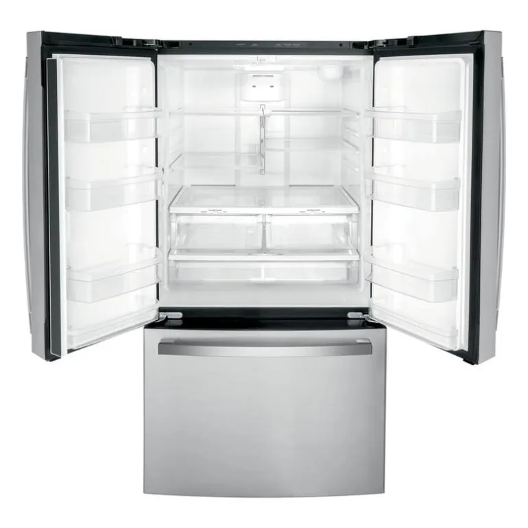 GE 21,9 Cu Ft 36 In Refrigerator Stainless Steel Bottom Freezer, French door - GWE22JYMFS