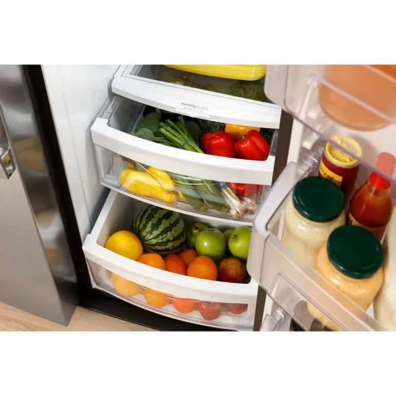 GE 23,2 Cu Ft 33 In Refrigerator Stainless Steel Side by side - GSS23GYPFS