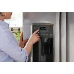 GE 23,2 Cu Ft 33 In Refrigerator Stainless Steel Side by side - GSS23GYPFS