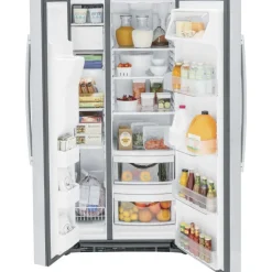 GE 23,2 Cu Ft 33 In Refrigerator Stainless Steel Side by side - GSS23GYPFS