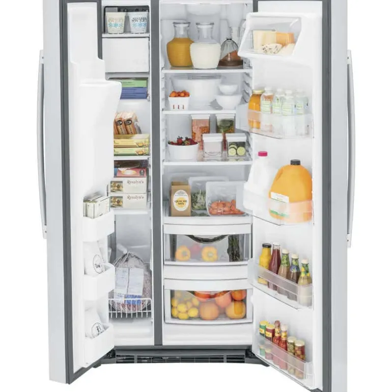 GE 23,2 Cu Ft 33 In Refrigerator Stainless Steel Side by side - GSS23GYPFS
