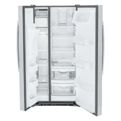GE 23,2 Cu Ft 33 In Refrigerator Stainless Steel Side by side - GSS23GYPFS