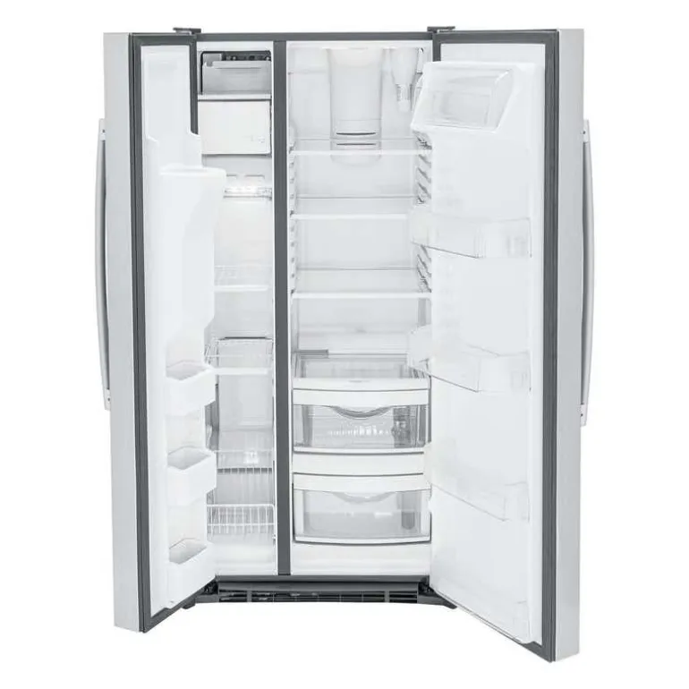 GE 23,2 Cu Ft 33 In Refrigerator Stainless Steel Side by side - GSS23GYPFS