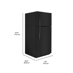 GE 18 Cu Ft 30 In Refrigerator White Top Freezer - GTE18FTLKBB